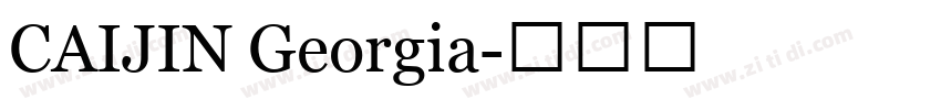 CAIJIN Georgia字体转换